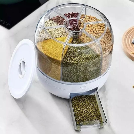 360° Rotating Multi-Grain Storage Dispenser