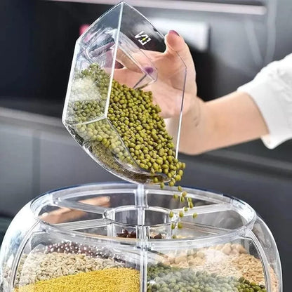 360° Rotating Multi-Grain Storage Dispenser