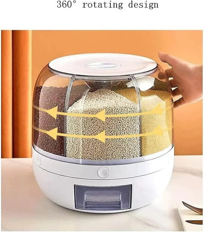 360° Rotating Multi-Grain Storage Dispenser