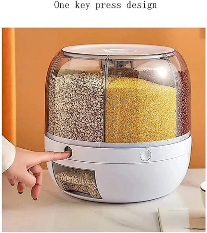 360° Rotating Multi-Grain Storage Dispenser