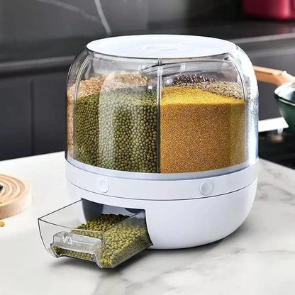 360° Rotating Multi-Grain Storage Dispenser