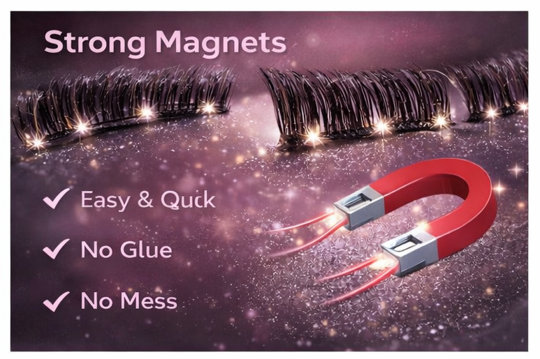 Reusable Magnetic Eyelashes – Glue-Free Natural Lash Set